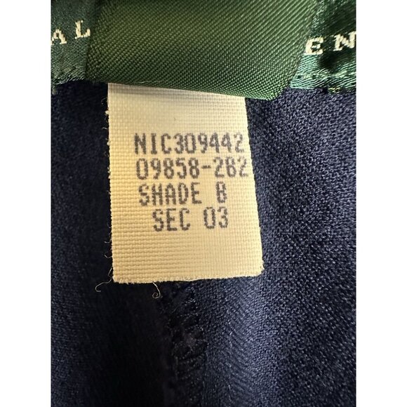 Lauren Ralph Lauren Pants Size‎ 16 Navy Stretch  Straight Leg Career Trousers - Picture 11 of 13